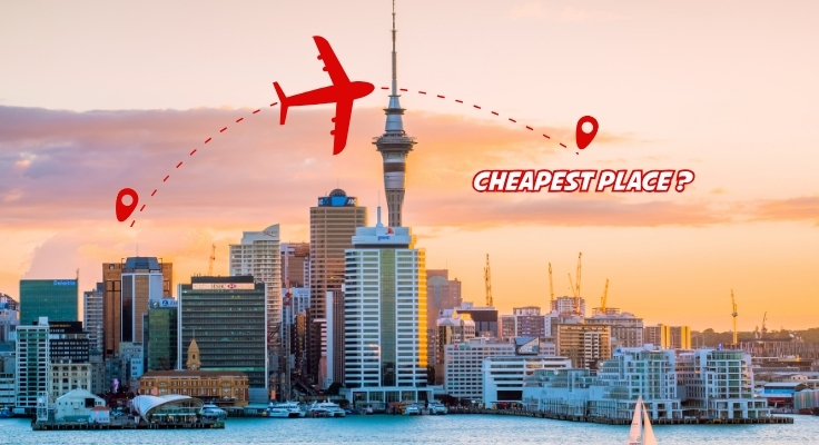 Where is the cheapest place to fly into New Zealand?